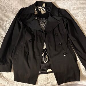 Vertigo Paris Elegant Black Trench Coat